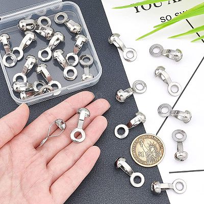 24Pcs 304 Stainless Steel Ball Chain Connectors STAS-NB0001-25-1