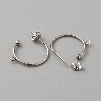 304 Stainless Steel Stud Earring Findings X1-STAS-TAC0017-02A-1