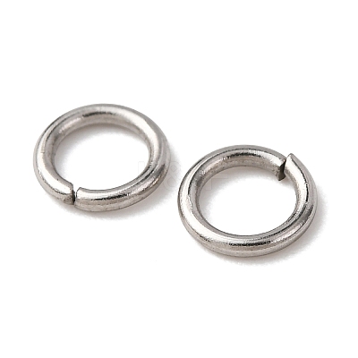 Tarnish Resistant 304 Stainless Steel Open Jump Rings STAS-Q186-02-5x0.8mm-1