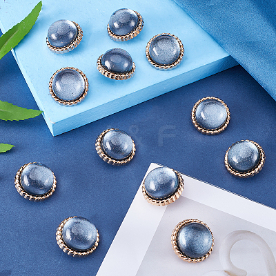12Pcs ABS Plastic Shank Buttons BUTT-GF0003-47A-1