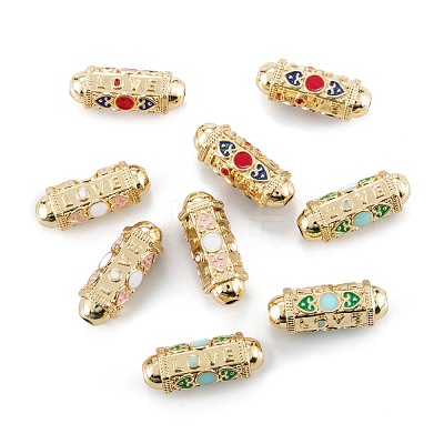Real 18K Gold Plated Brass Tube Beads KK-A155-23G-1