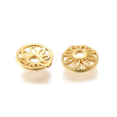 Brass Bead Caps KK-G600-13G-1