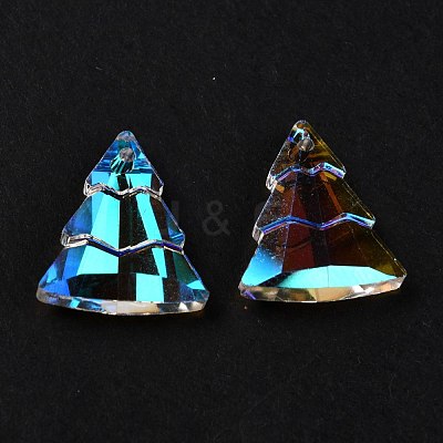 Glass Rhinestone Pendants RGLA-O002-A01-001PS-1