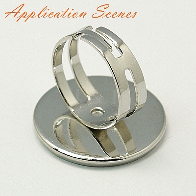 Blank Brass Finger Ring Bands KK-A272-05G-1