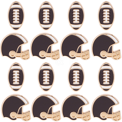 20Pcs 2 Styles Alloy Enamel Beads ENAM-SC0008-24A-1