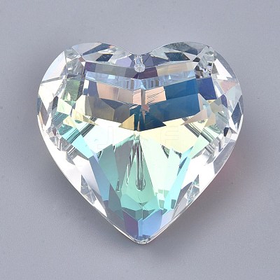 K9 Glass Rhinestone Pendants GLAA-Q087-06-1