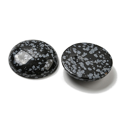 Natural Snowflake Obsidian Cabochons G-C115-02B-14-1