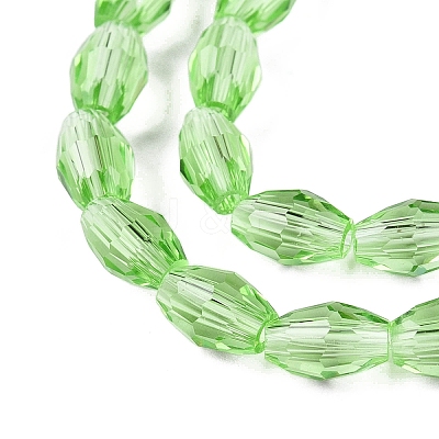 Transparent Glass Beads Strands EGLA-A037-T6x8mm-D02-1