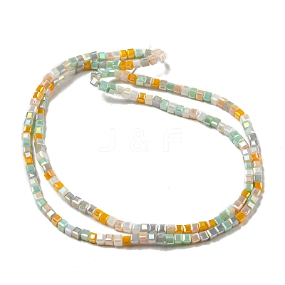 Electroplate Glass Beads Strands EGLA-F121-FR-B02-1