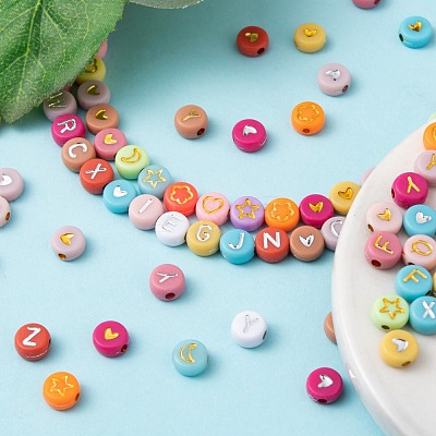 5 Style Opaque Mixed Color Acrylic Beads MACR-FS0001-13-1