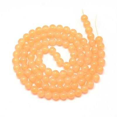 Baking Paint Glass Beads Strands DGLA-Q023-6mm-DB47-1