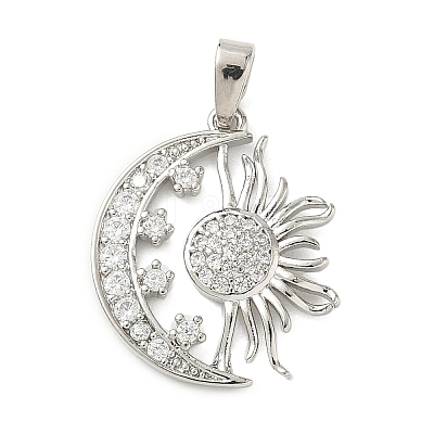 Brass Micro Pave Cubic Zirconia Pendants LS-KK-F914-02C-P-1