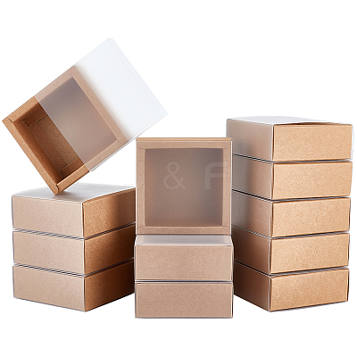 Kraft Paper Storage Gift Drawer Boxes CON-WH0089-37A-01-1
