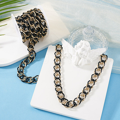 2m Aluminium Two Tone Rhombus Link Chains CHA-TA0001-41BG-1