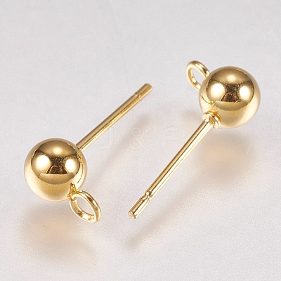 202 Stainless Steel Stud Earring Findings STAS-G173-12G-5mm-1