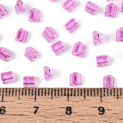 Transparent Inside Colours Glass Seed Beads SEED-T007-13D-1