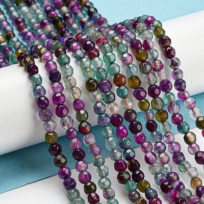 Natural Agate Beads Strands G-Q1000-01-1