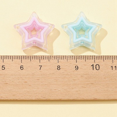 20Pcs 5 Colors Acrylic Beads SACR-FS0001-18-1