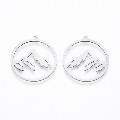 Non-Tarnish 304 Stainless Steel Pendants STAS-N090-LA911-1-1
