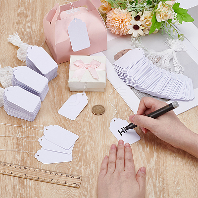 500Pcs Rectangle Paper Price Tags AJEW-UN0005-36-1