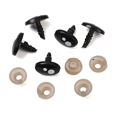 Oval Plastic Craft Safety Screw Noses DOLL-PW0001-047D-1