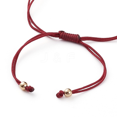 Adjustable Nylon Cord Braided Bead Bracelet BJEW-JB05828-01-1