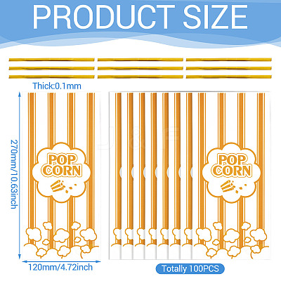 100Pcs Plastic Cookie Bags ABAG-TA0001-75-1