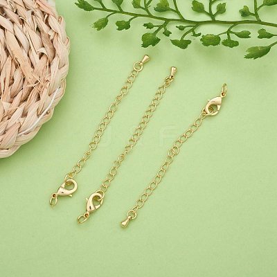 Long-Lasting Plated Brass Chain Extender KK-F711-09G-1