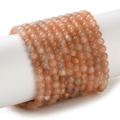 Natural Multi-Moonstone Beads Strands G-F828-A01-4mm-1