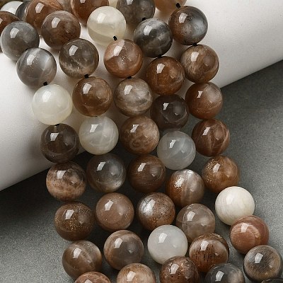 Natural Multi-Moonstone Beads Strands G-J157-10mm-01-1
