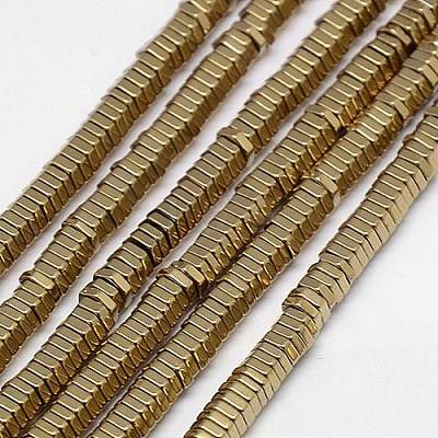 Electroplate Non-magnetic Synthetic Hematite Beads Strands G-J165-4mm-05-1