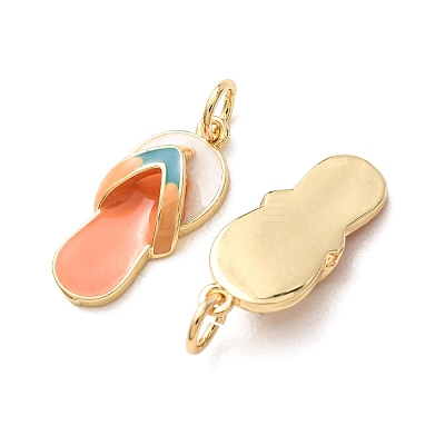 Brass Enamel Pendants X-KK-B026-25G-1