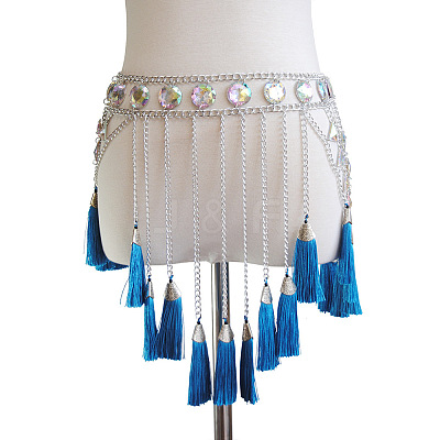 Alloy with Acrylic Sexy Beach Tassel Waist Chains for Women FS-WG18F68-01-1