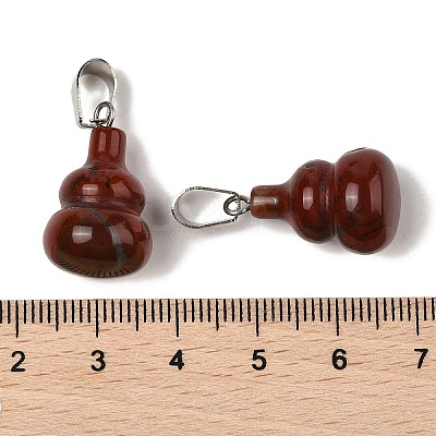 Natural Red Rainbow Jasper Pendants G-B127-03P-15-1
