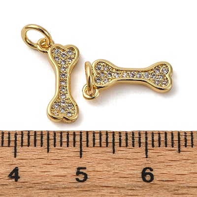 Brass Micro Pave Cubic Zirconia Pendants KK-P308-59G-1
