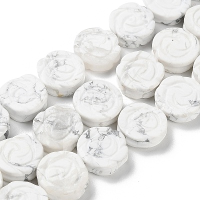 Natural Howlite Beads Strands G-B065-B15-1