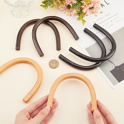 6Pcs 3 Style Wooden U-Shaped Bag Handles FIND-PH0010-41-1