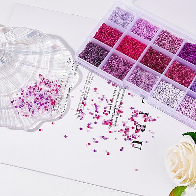 12000Pcs 15 Style 12/0 Glass Round Seed Beads SEED-YW0001-40A-1
