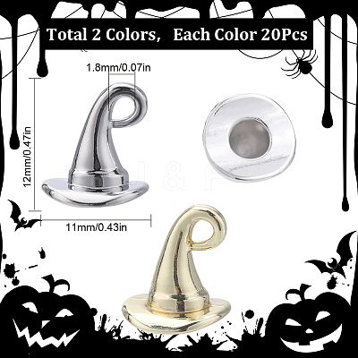 40Pcs 2 Colors Alloy Pendants FIND-SC0006-77-1