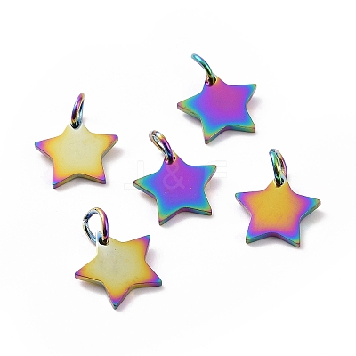 304 Stainless Steel Charms Ion Plating(IP) STAS-Q201-T461M-1
