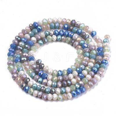 Electroplate Glass Beads Strands EGLA-S192-001A-B05-1