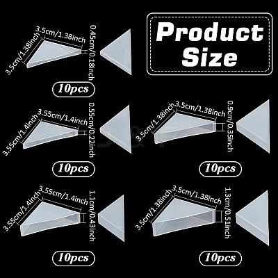 50Pcs 5 Styles Plastic Triangle Corner Protector FIND-NB0005-47-1