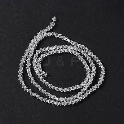 Clear Glass Bicone Beads Strands X-GLAA-S026-2mm-07-1