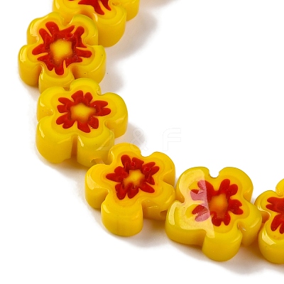 Handmade Millefiori Lampwork Beads Strands LAMP-G164-03E-1