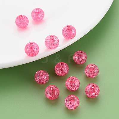 Transparent Crackle Acrylic Beads MACR-S373-66C-N09-1