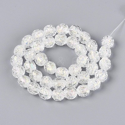 Handmade Foil Glass Beads Strands FOIL-N033-03E-1