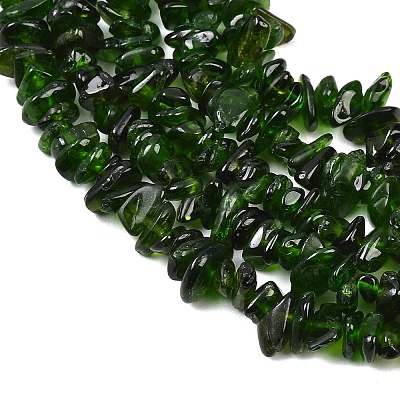 Natural Green Diopside Beads Strands G-P615-B01-01-1