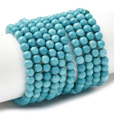 Dyed Natural Magnesite Beads Strands G-A323-A01-4mm-1