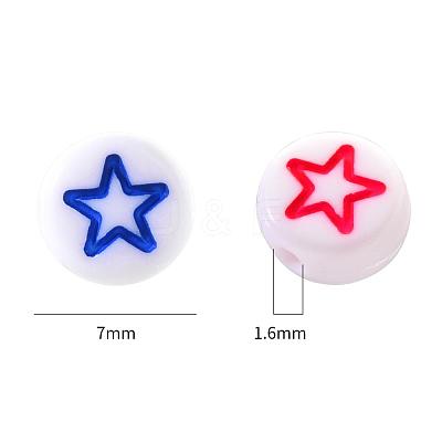 White Opaque Acrylic Beads MACR-YW0001-19B-1