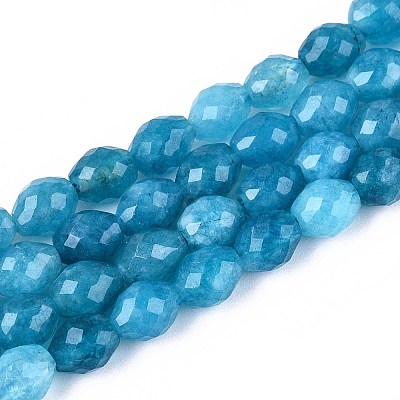 Natural Dyed White Jade Beads Strands G-T142-89A-1
